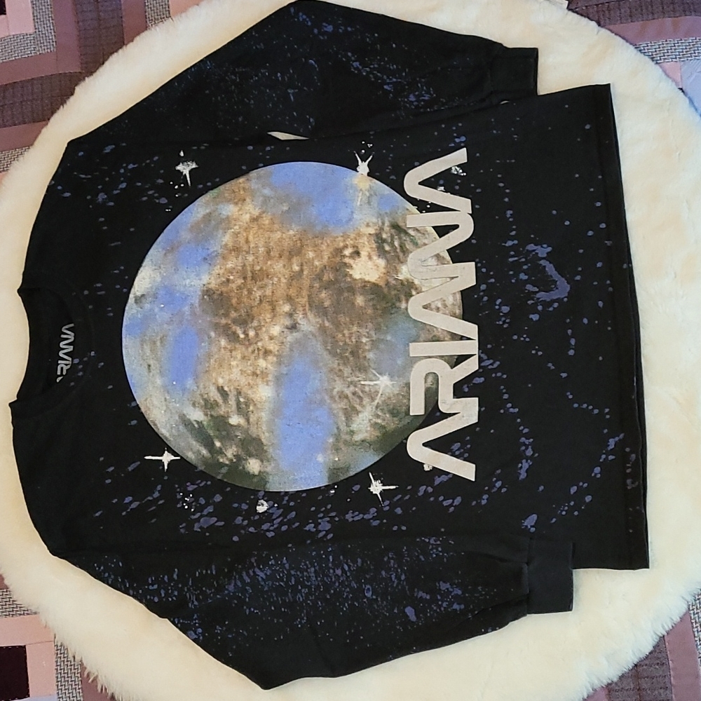 Rare Ariana Grande 1993 Lolapalooza Full Graphic Splatter Long Sleeve Shirt